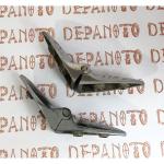 Paire de charnières de coffre chromées