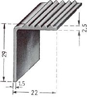 Corniére alu Striée  barre de 1m70