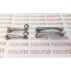 Jeu de 2 manivelles et 2 contre-poignées chromées