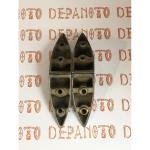 Paire de charnières de coffre chromées