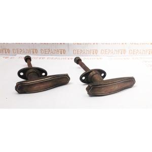 Paire de poignées laiton embouti 