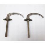 Paire de poignées nickelées