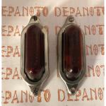 Feux de gabarit cabochons en verre orange  la paire 