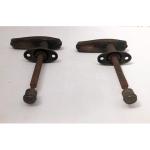 Paire de poignées laiton embouti 