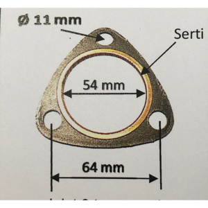 Joint d'échappement 3 trous  serti