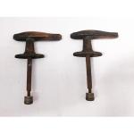 Paire de poignées laiton embouti 