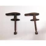 Paire de poignées laiton embouti 