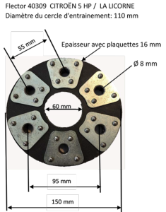 Flector de transmission CITROËN 5 CV