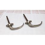 Paire de poignées nickelées