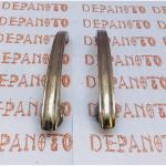 Jeu de 2 contre-poignées nickelées