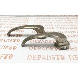 Jeu de 2 contre-poignées nickelées 