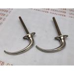 Paire de poignées nickelées