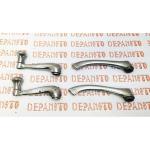 Jeu de 2 manivelles et 2 contre-poignées chromées