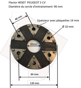 Flector de transmission PEUGEOT 5 CV