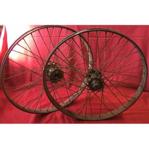 PAIRE DE ROUES ROCHET SCHNEIDER de 1896