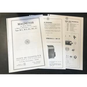 DOCUMENTATION MAGNETOS R B pour moteurs industriels et motocyclettes à 1 et 2 cylindres