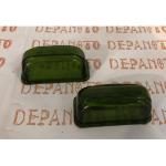 Cabochons de feu RKG en verre la paire