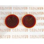 Paire de cabochons de lanternes AR  en verre rouge  FORD T 