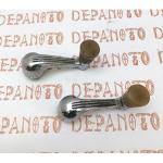 Jeu de 2 petites manivelles chromées