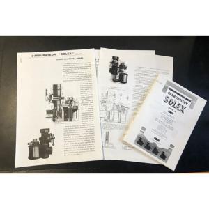 DOCUMENTATION CARBURATEUR SOLEX ABC 1909-1910 et D 1911-1921