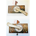 Paire de serrures avec poignées BREVET GANGLOFF